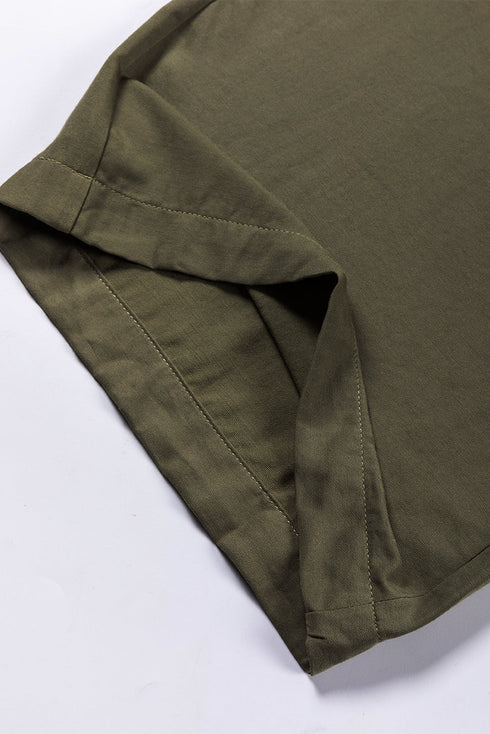 Drawstring Elastic Waist Casual Wide Leg Pants